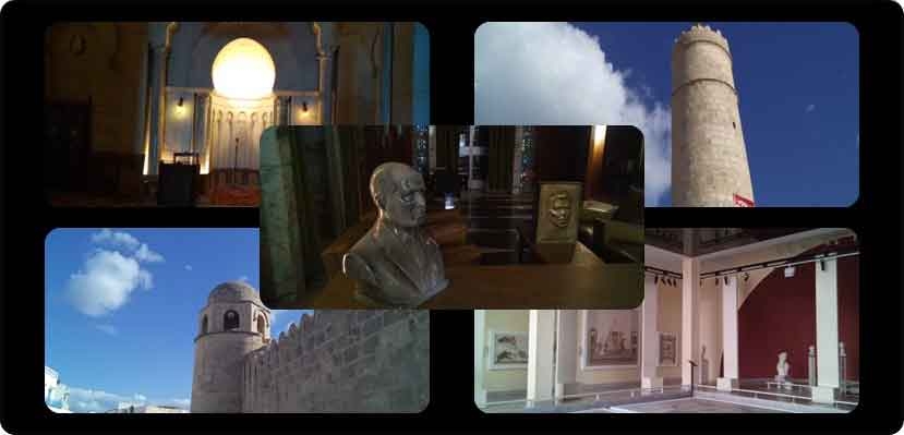 متحف سوسة الأثري، الجماع الكبير، رباط سوسة، رباط المنستير (قصر هرثمة) وقصر الحبيب بورقيبة