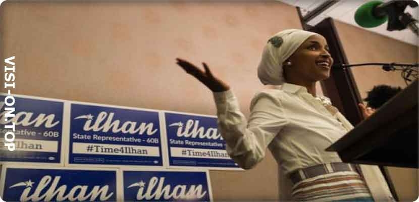 الهان عمر اول مسلمة محجبة في مجلس النواب الأمريكي، بعد انتخاب دونالد ترامب المناهض للمسلمين